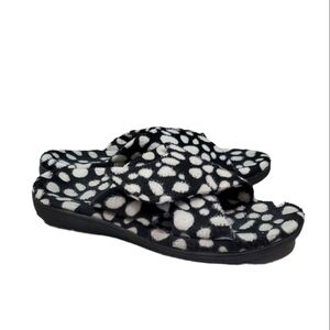 Vionic Orthaheel Womens Polka Dot Slippers shoes sz 9